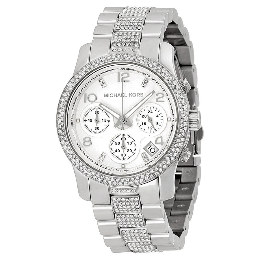 Michael Kors Brinkley Silver Dial with Diamonds Silver Steel Strap Watch for Women - MK5083 Buy Now By Michael Kors