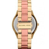 Michael Kors Slim Runway Pink Dial Two Tone Steel Strap Watch for Women - MK3493 Buy Now By Michael Kors