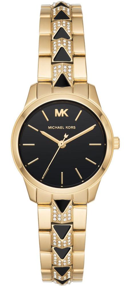 Michael Kors Runway Mercer Quartz Black Dial Two Tone Steel Strap Watch For Women - MK6672 Buy Now By Michael Kors