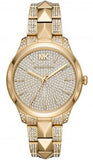 Michael Kors Runway Mercer Crystals Silver Dial Gold Steel Strap Watch For Women - MK6715 Buy Now By Michael Kors