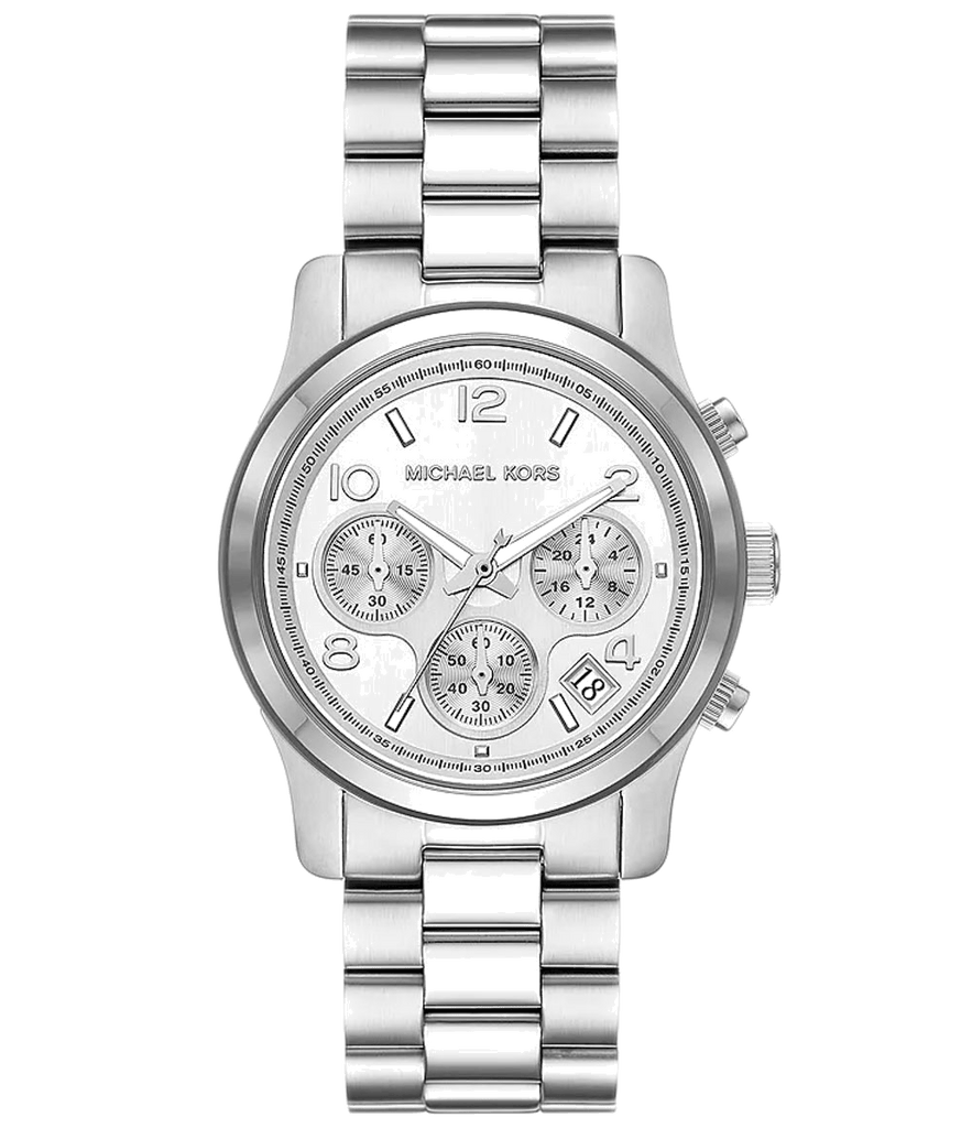 Michael Kors Runway Chronograph Silver Dial Silver Steel Strap Watch For Women - MK7325 Buy Now By Michael Kors