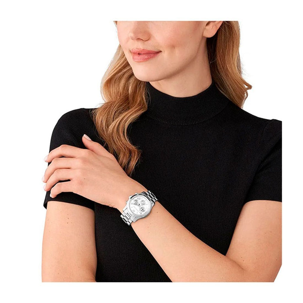 Michael Kors Runway Chronograph Silver Dial Silver Steel Strap Watch For Women - MK7325 Buy Now By Michael Kors