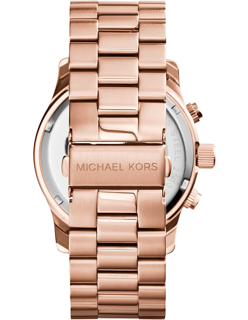 Michael Kors Runway Chronograph Rose Gold Dial Rose Gold Steel Strap Watch for Men - MK8096 Buy Now By Michael Kors