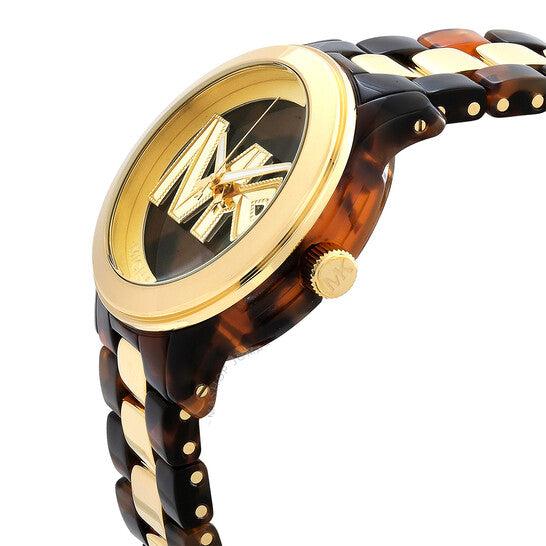 Michael Kors Runway Three-Hand Brown Dial Two Tone Steel Strap Watch for Women - MK7354 Buy Now By Michael Kors