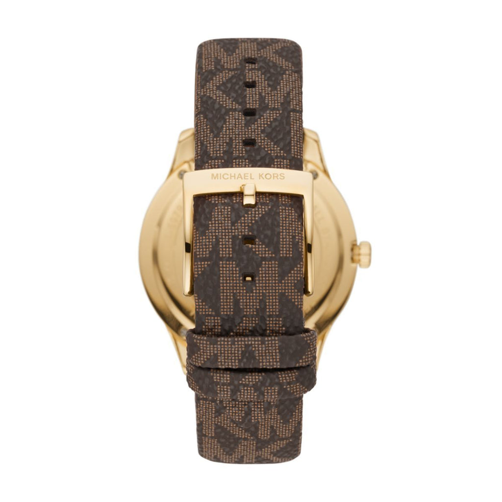 Michael Kors Jaycie Three Hand Gold Dial Brown Leather Strap Watch for Women - MK2862 Buy Now By Michael Kors