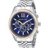 Michael Kors Lexington Chronograph Blue Dial Silver Steel Strap Watch For Men - MK8689 Buy Now By Michael Kors