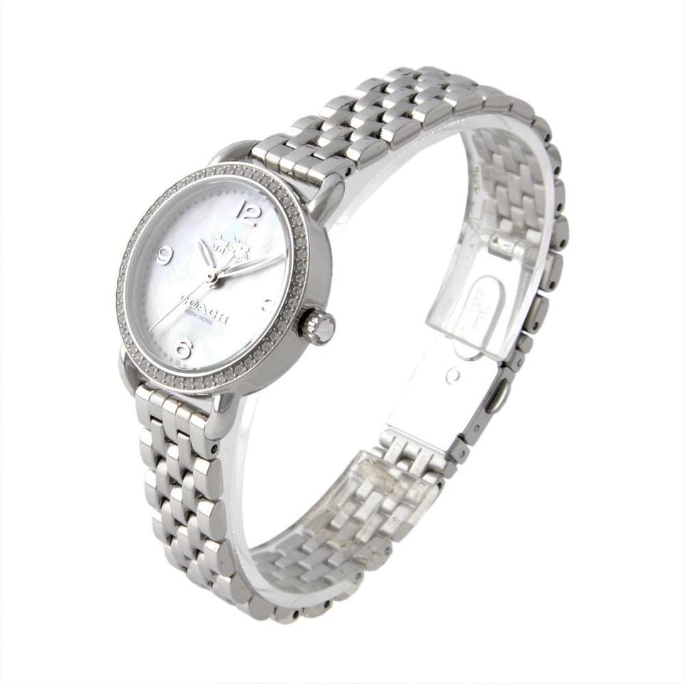 Coach Delancey Mother of Pearl Dial Silver Steel Strap Watch for Women - 14502477 Buy Now By Coach