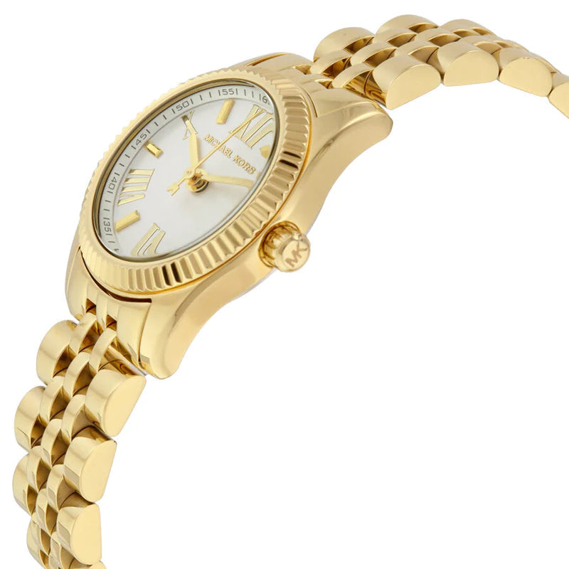 Michael Kors Lexington Quartz Silver Dial Gold Steel Strap Watch For Women - MK3229 Buy Now By Michael Kors