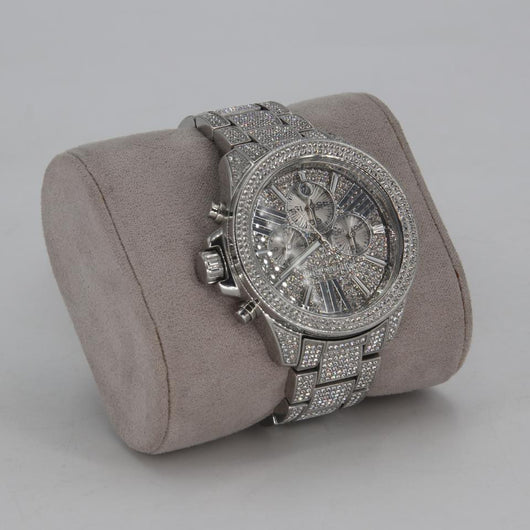 Michael Kors Wren Chronograph Crystals Silver Dial Silver Steel Strap Watch For Women - MK6317 Buy Now By Michael Kors