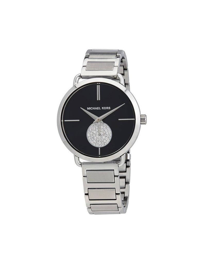 Michael Kors Portia Black Dial Silver Steel Strap Watch for Women - MK3638 Buy Now By Michael Kors