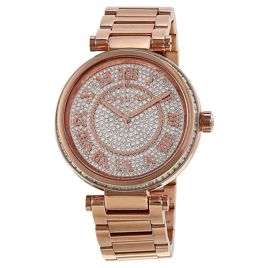Michael Kors Skylar Rose Gold Dial Rose Gold Steel Strap Watch for Women - MK5868 Buy Now By Michael Kors