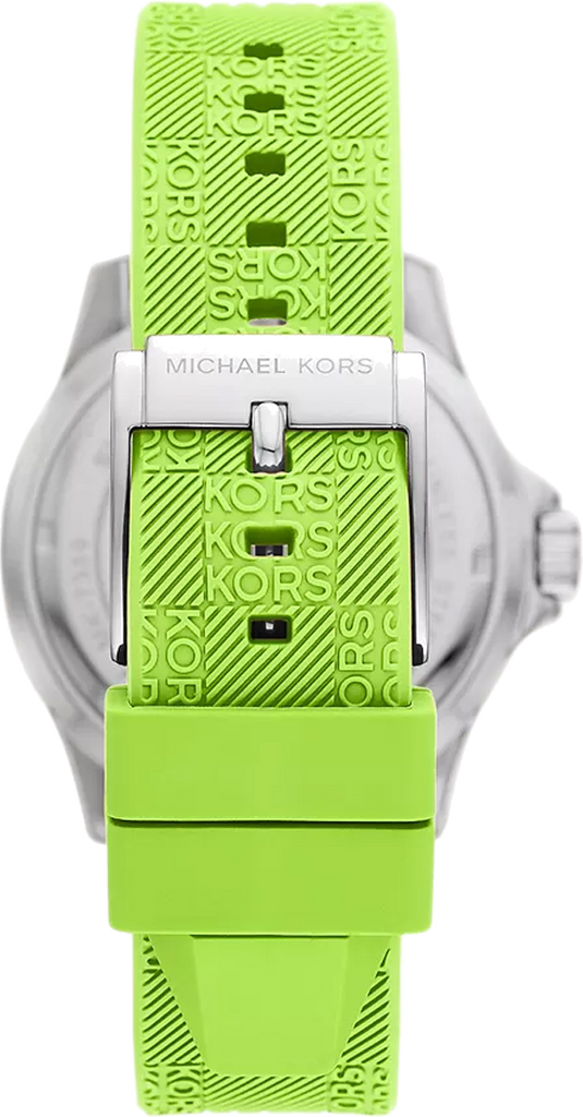 Michael Kors Everest Three Hand Crystals Silver Dial Green Silicone Strap Watch For Women - MK7360 Buy Now By Michael Kors
