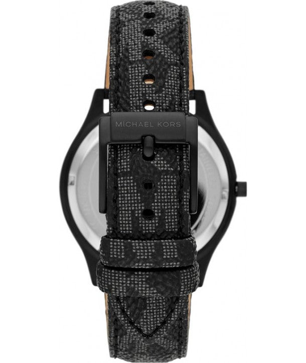 Michael Kors Slim Runway Black Dial Black Leather Strap Watch For Men - MK8908 Buy Now By Michael Kors