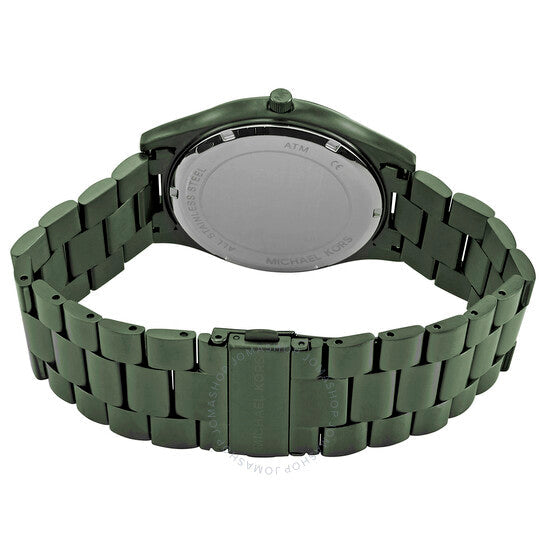 Michael Kors Slim Runway Quartz Black Dial Green Steel Strap Watch For Men - MK8715 Buy Now By Michael Kors