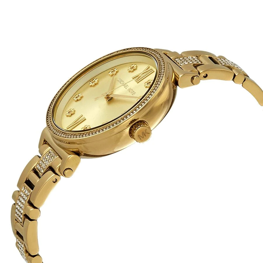 Michael Kors Sofie Quartz Gold Dial Gold Steel Strap Watch For Women - MK3881 Buy Now By Michael Kors