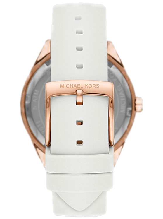 Michael Kors Oversized Sport Quartz White Dial White Rubber Strap Watch For Women - MK6945 Buy Now By Michael Kors