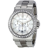 Michael Kors Dylan Glitz Chronograph White Dial Silver Steel Strap Watch For Women - MK5411 Buy Now By Michael Kors