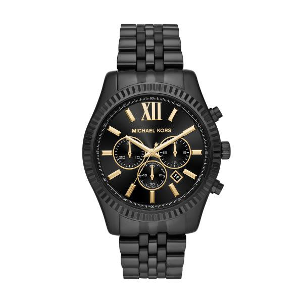 Michael Kors Lexington Chronograph Black Dial Black Steel Strap Watch for Men - MK8603 Buy Now By Michael Kors