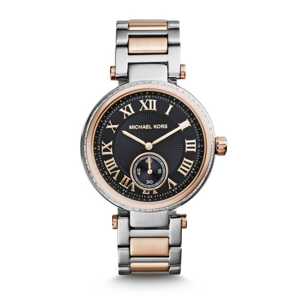 Michael Kors Skylar Black Dial Two Tone Steel Strap Watch for Women - MK5957 Buy Now By Michael Kors