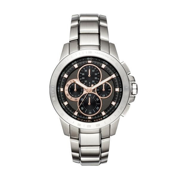 Michael Kors Ryker Chronograph Black Dial Silver Steel Strap Watch For Men - MK8528 Buy Now By Michael Kors