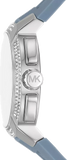 Michael Kors Sidney Multifunction Crystals Silver Dial Blue Rubber Strap Watch for Women - MK7220 Buy Now By Michael Kors