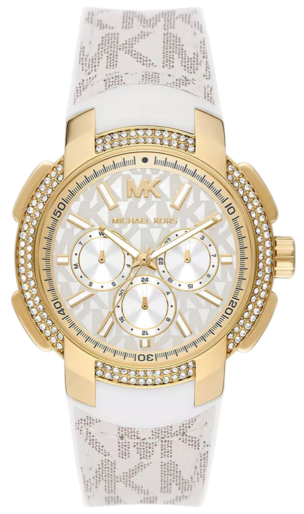 Michael Kors Sydney Quartz White Dial White Leather Strap Watch For Women - MK7221 Buy Now By Michael Kors