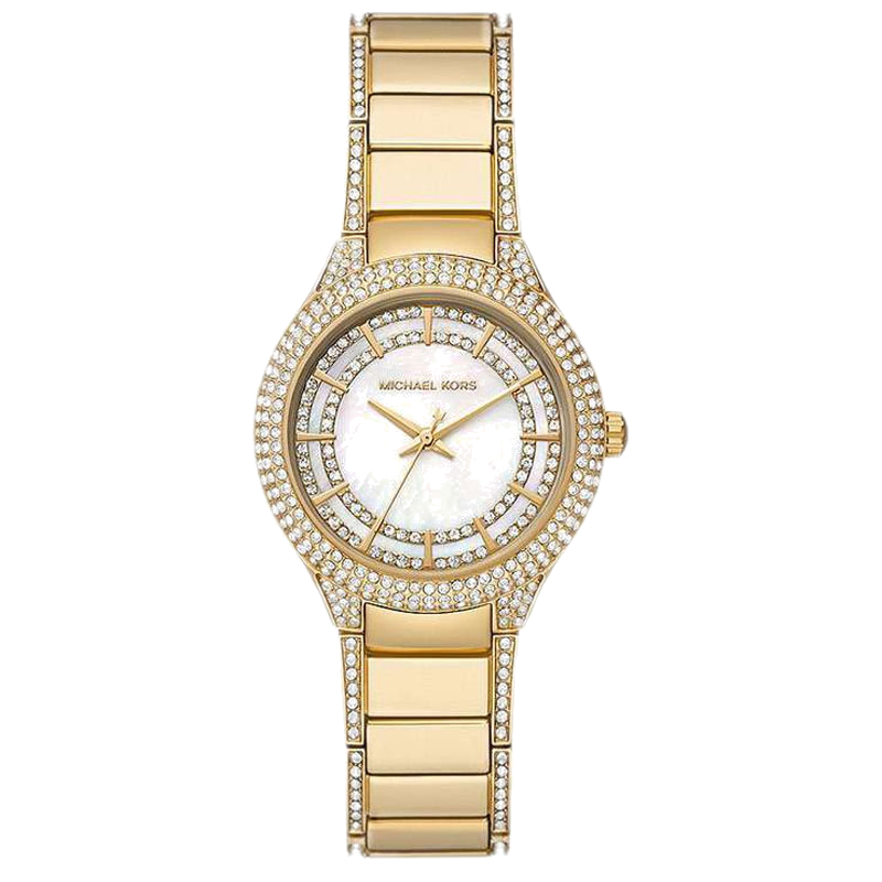 Michael Kors Sylvia Mother Of Pearl Dial Gold Steel Strap Watch For Women - MK4655 Buy Now By Michael Kors