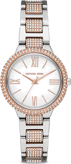 Michael Kors Taryn Quartz White Dial Two Tone Steel Strap Watch For Women - MK4461 Buy Now By Michael Kors