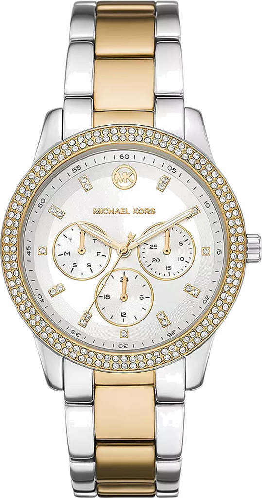 Michael Kors Tibby Multifunction White Dial Two Tone Steel Strap Watch For Women - MK6825 Buy Now By Michael Kors