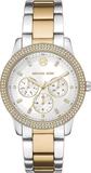Michael Kors Tibby Multifunction White Dial Two Tone Steel Strap Watch For Women - MK6825 Buy Now By Michael Kors