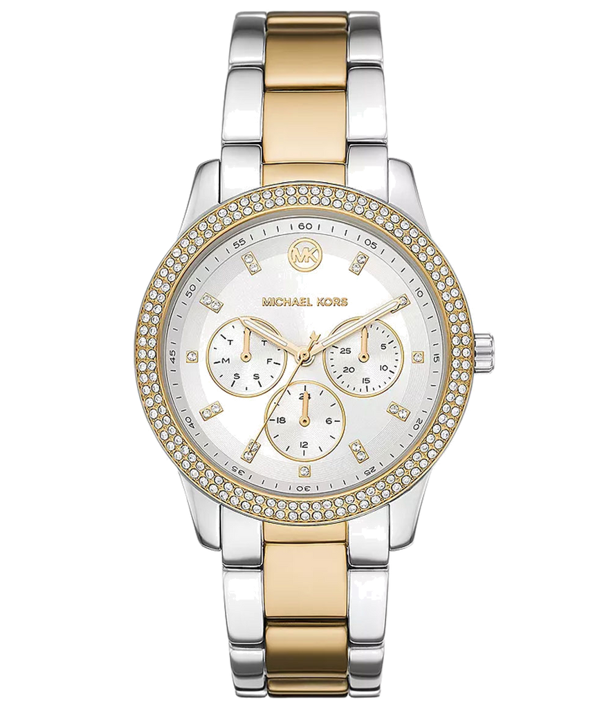 Michael Kors Tibby Multifunction White Dial Two Tone Steel Strap Watch For Women - MK6825 Buy Now By Michael Kors