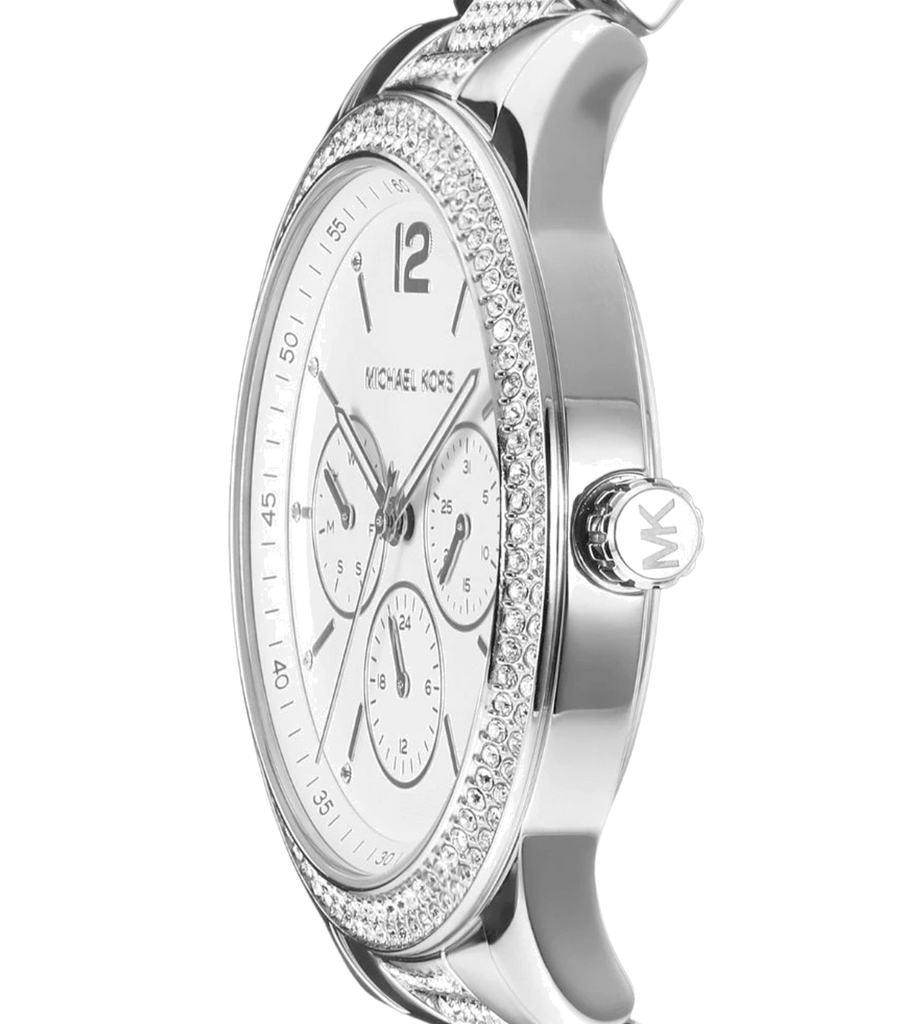 Michael Kors Tibby Chronograph Silver Dial Silver Steel Strap Watch For Women - MK7294 Buy Now By Michael Kors