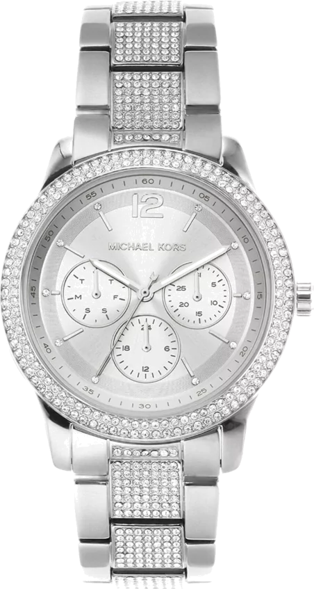 Michael Kors Tibby Chronograph Silver Dial Silver Steel Strap Watch For Women - MK7294 Buy Now By Michael Kors