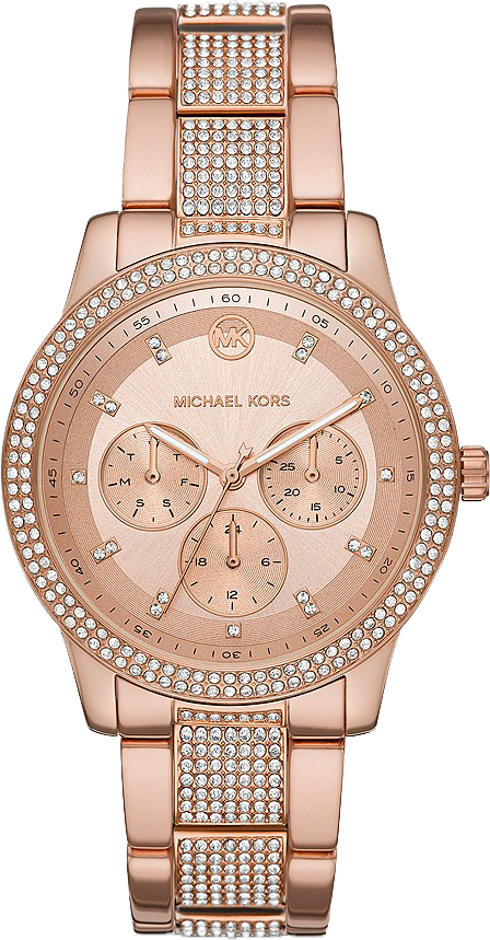 Michael Kors Tibby Chronograph Crystals Rose Gold Dial Rose Gold Steel Strap Watch For Women - MK6826 Buy Now By Michael Kors