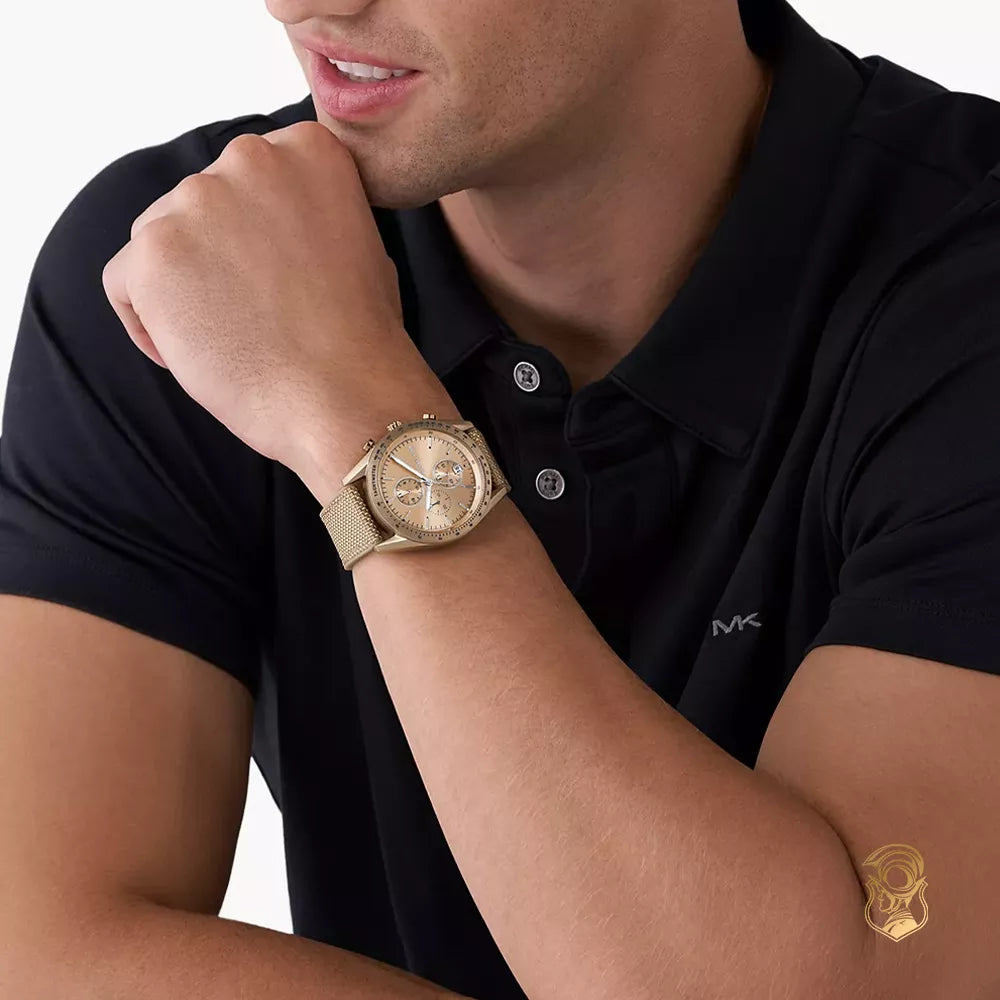 Michael Kors Warren Chronograph Beige Dial Beige Nylon Strap Watch for Men - MK9145 Buy Now By Michael Kors