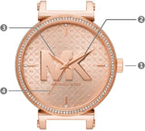 Michael Kors Sofie Quartz Rose Gold Dial Rose Gold Steel Strap Watch For Women - MK4335 Buy Now By Michael Kors