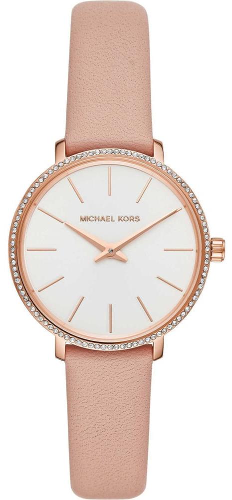 Michael Kors Pyper Analog White Dial Pink Leather Strap Watch For Women - MK2803 Buy Now By Michael Kors