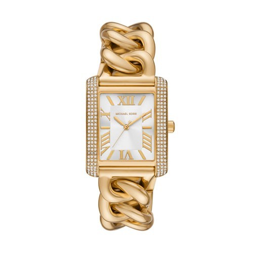 Michael Kors Emery Three Hand Silver Dial Gold Steel Strap Watch For Women - Mk7300 Buy Now By Michael Kors