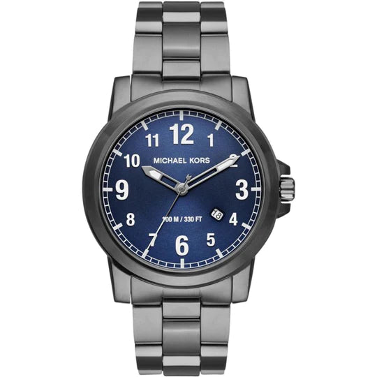 Michael Kors Paxton Analog Blue Dial Grey Steel Strap Watch For Men - MK8499 Buy Now By Michael Kors