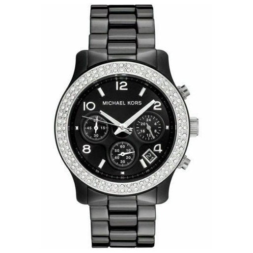 Michael Kors Runway Black Dial Black Steel Strap Watch for Women - MK5190 Buy Now By Michael Kors