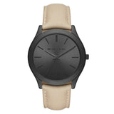 Michael Kors Slim Runway Black Dial Beige Leather Strap Watch For Men - MK8510 Buy Now By Michael Kors