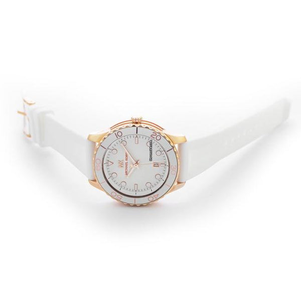 Michael Kors Runway Quartz White Dial White Rubber Strap Watch For Women - MK6853 Buy Now By Michael Kors