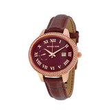 Michael Kors Whitley Quartz Burgundy Dial Burgundy Leather Strap Watch For Women - MK2430 Buy Now By Michael Kors