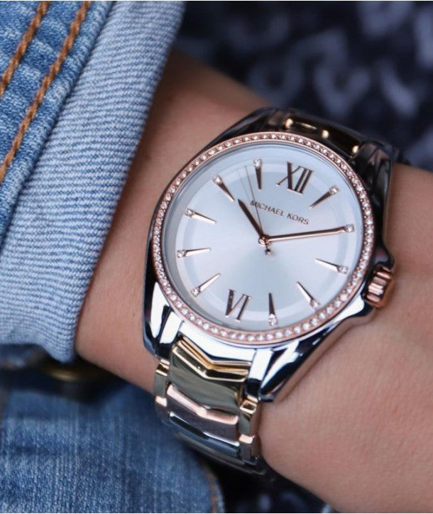 Michael Kors Whitney Quartz White Dial Two Tone Steel Strap Watch For Women - MK6686 Buy Now By Michael Kors
