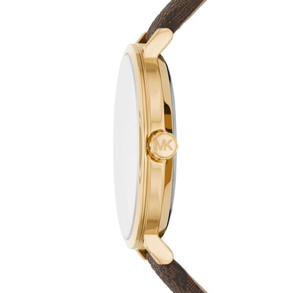 Michael Kors Addyson Three-Hand Silver Dial Brown Leather Strap Watch for Women - MK2945 Buy Now By Michael Kors