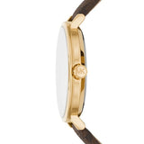 Michael Kors Addyson Three-Hand Silver Dial Brown Leather Strap Watch for Women - MK2945 Buy Now By Michael Kors