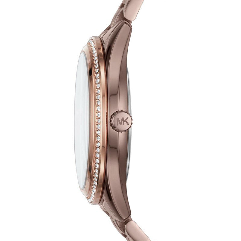 Michael Kors Lauryn Rose Gold Dial Brown Steel Strap Watch for Women - MK3757 Buy Now By Michael Kors