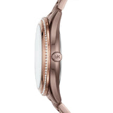 Michael Kors Lauryn Rose Gold Dial Brown Steel Strap Watch for Women - MK3757 Buy Now By Michael Kors