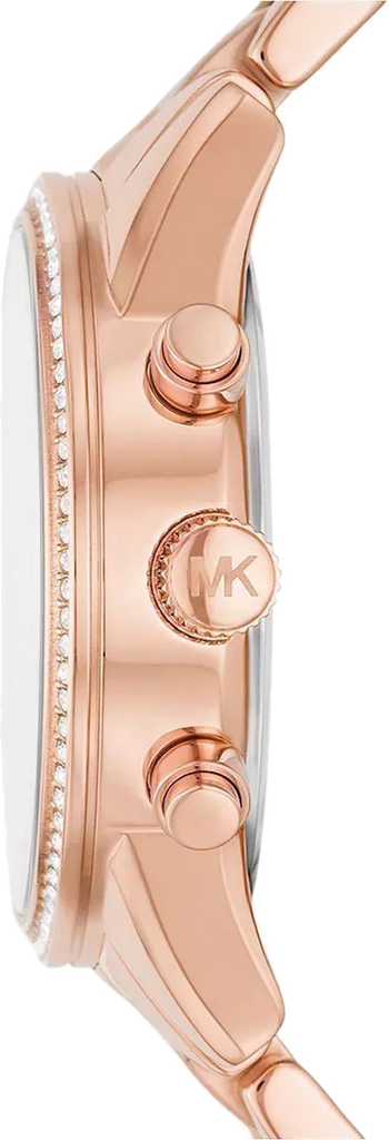 Michael Kors Ritz Chronograph Rose Gold Dial Rose Gold Steel Strap Watch For Women - MK7302 Buy Now By Michael Kors