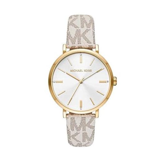 Michael Kors Pyper Analog Silver Dial White Leather Strap Watch for Women - MK2946 Buy Now By Michael Kors